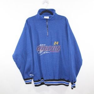 Vtg Chase Authentics L Jeff Spell Half Zip Sweater